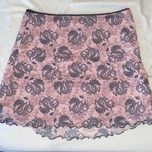 Asos Skirt With Dragon Detail-Plus Size